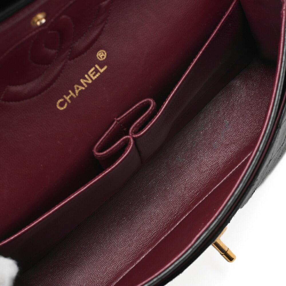 CHANEL Shoulder Bag Matelasse Double Flap Lambskin Black Gold-Tone Hardware Pre-Owned - Vintage La Charme