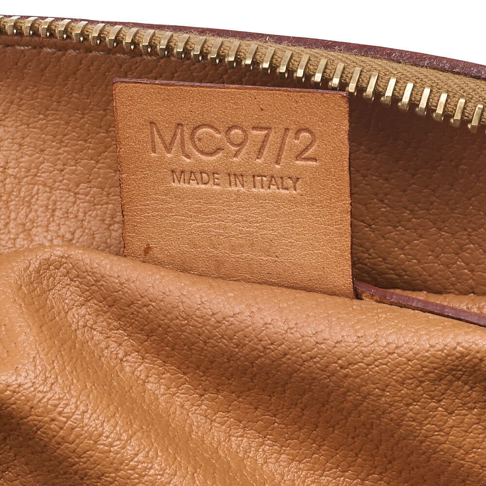 CELINE Handbag Boston Tote Bag Macadam PVC Leather Brown Gold-Tone Hardware Pre-Owned - Vintage La Charme