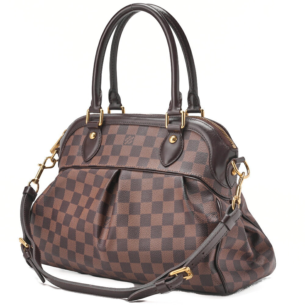 Louis Vuitton Tote Bag Damier Trevi PM Canvas Brown Gold-Tone Hardware Pre-Owned - Vintage La Charme