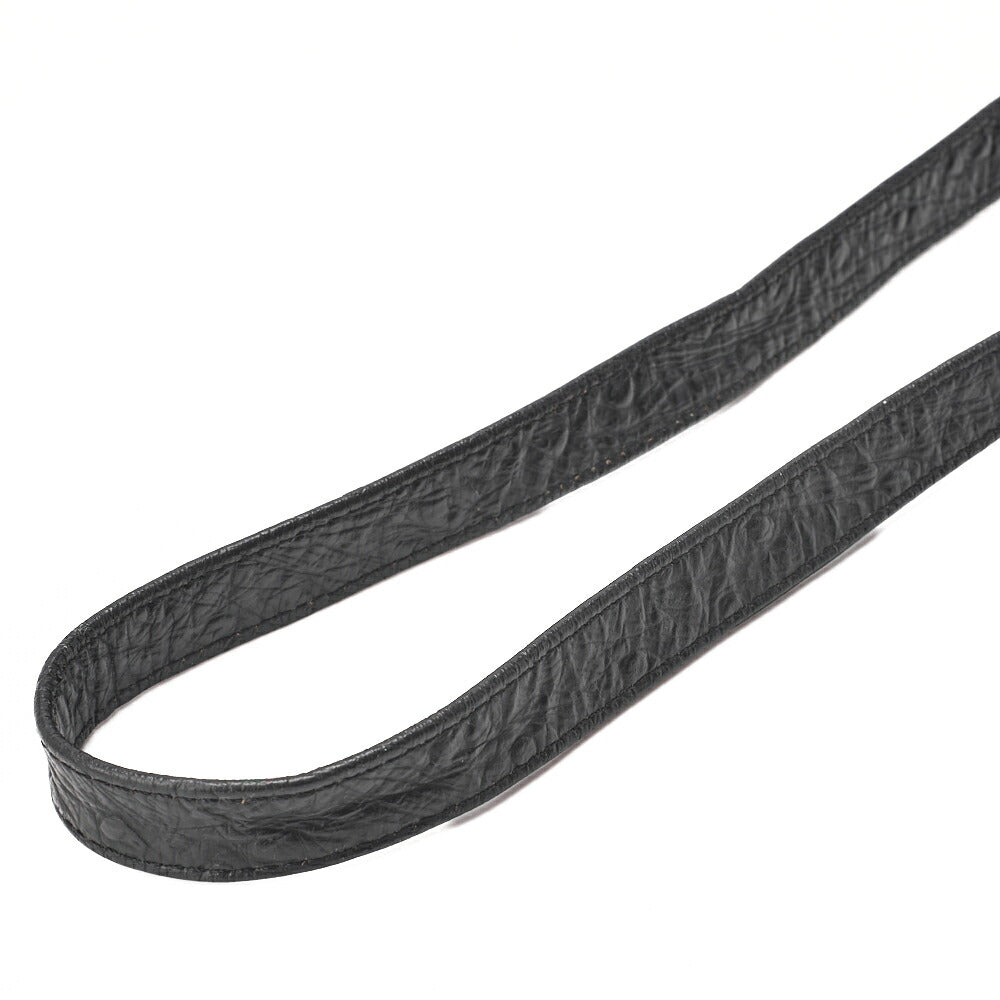 CELINE Shoulder Bag Boston Bag Carriage Leather Ostrich Black Gold-Tone Hardware Pre-Owned - Vintage La Charme