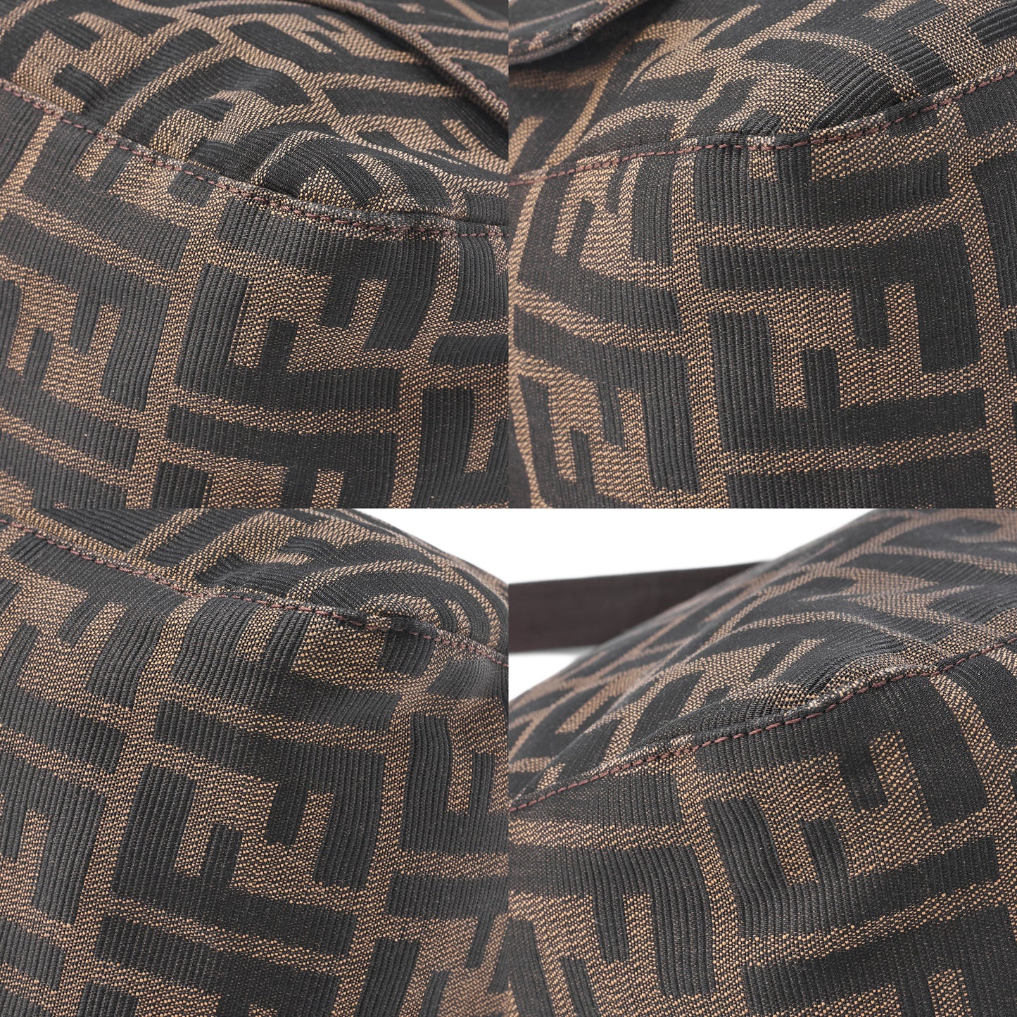 Fendi Shoulder Bag Zucca Flap Canvas Leather Brown Silver-Tone Hardware Pre-Owned - Vintage La Charme