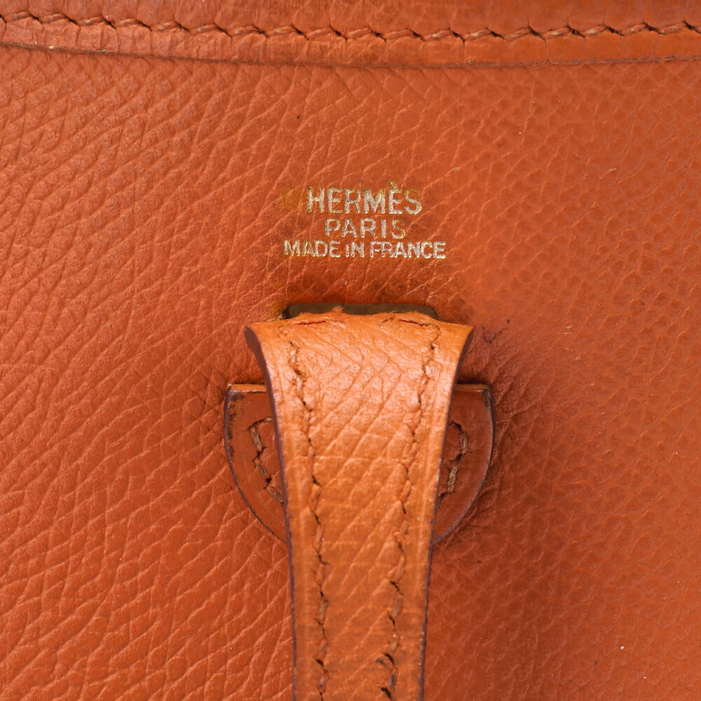 HERMES Evelyn TPM Shoulder Bag Epson Orange Silver-Tone Hardware Pre-Owned - Vintage La Charme