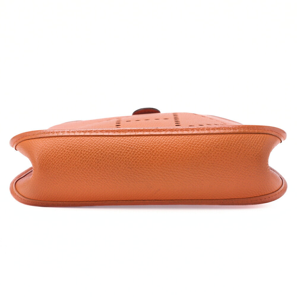 HERMES Evelyn TPM Shoulder Bag Epson Orange Silver-Tone Hardware Pre-Owned - Vintage La Charme