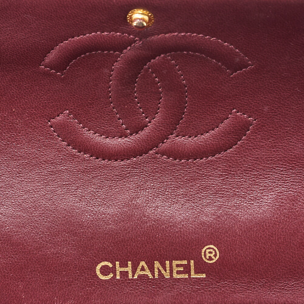 CHANEL Shoulder Bag Matelasse Double Flap Chain Shoulder Lambskin Black Gold-Tone Hardware Pre-Owned - Vintage La Charme
