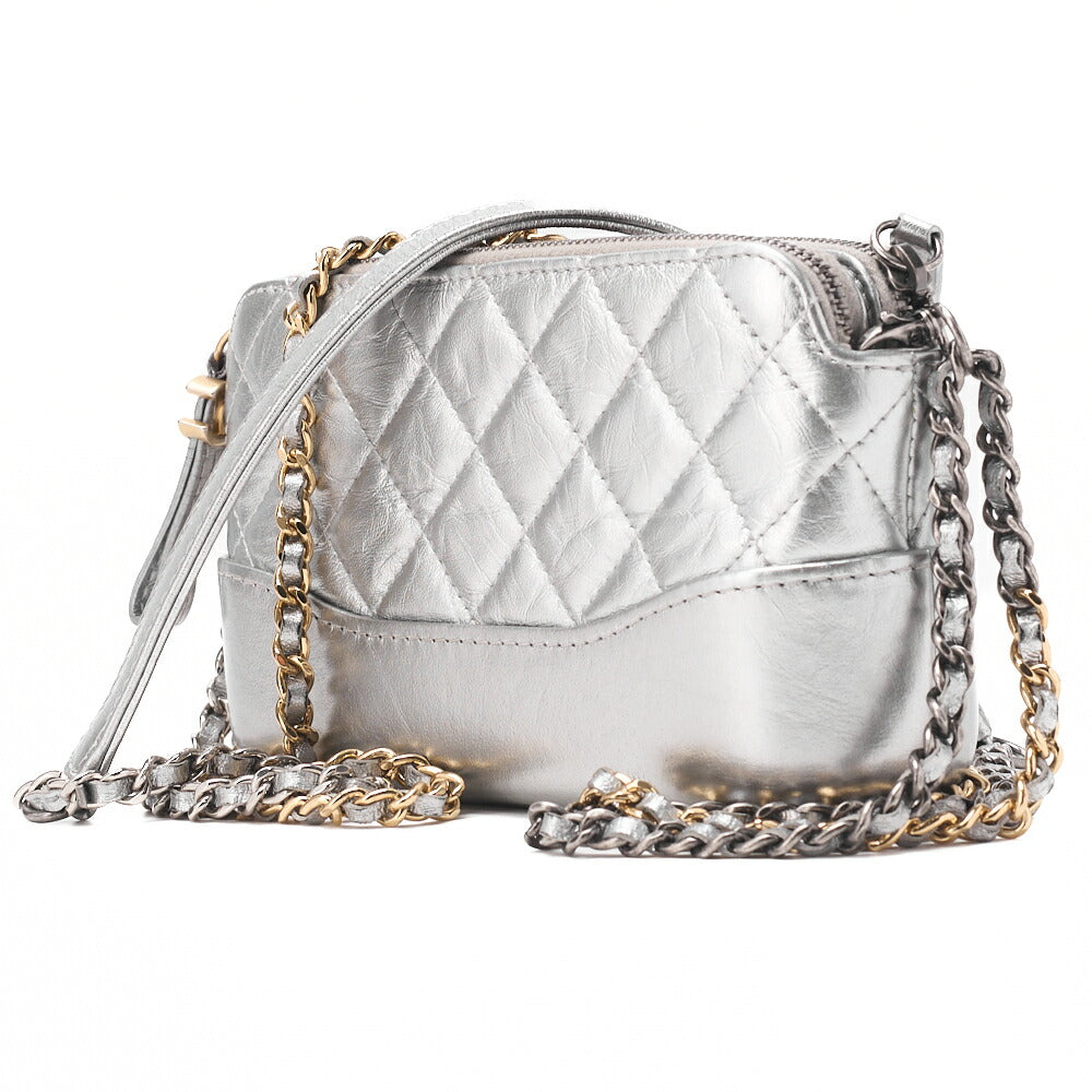 CHANEL Chain Shoulder Bag Matelasse Vintage Calf Mini Silver-Tone Hardware Pre-Owned - Vintage La Charme