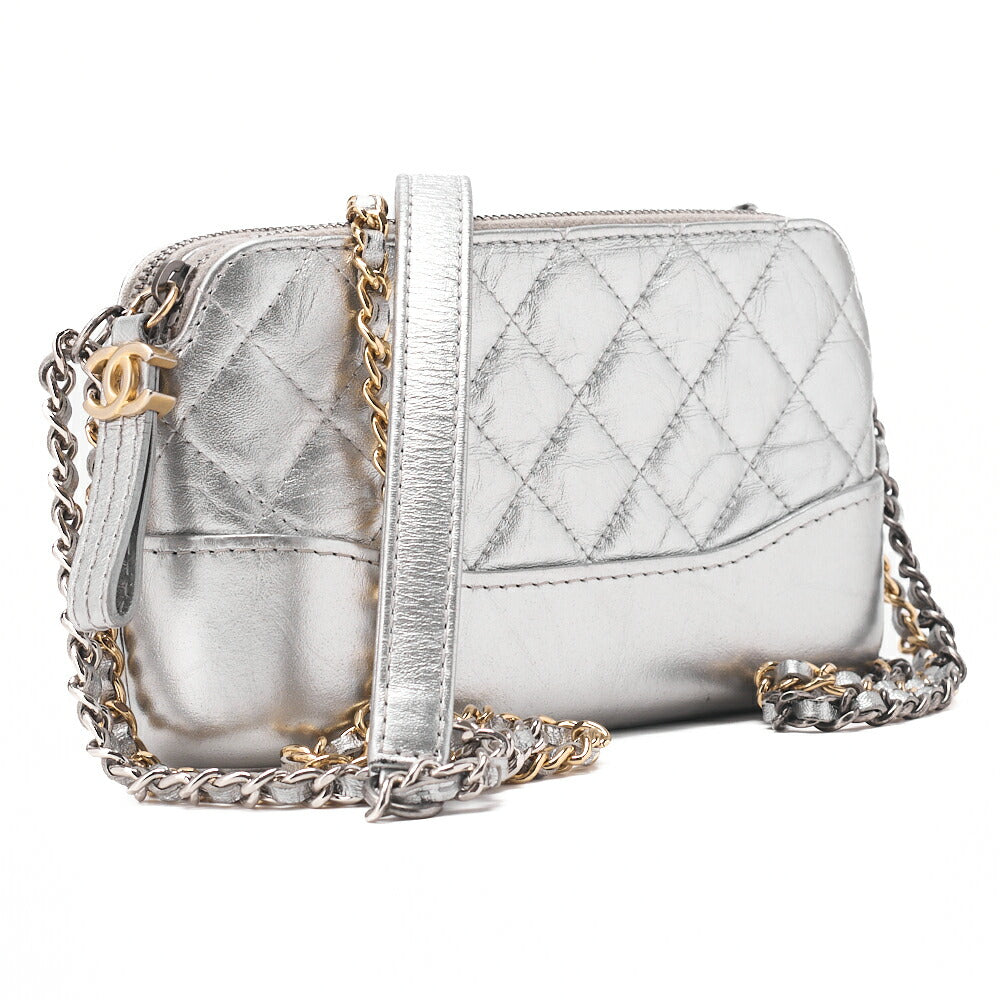 CHANEL Chain Shoulder Bag Matelasse Vintage Calf Mini Silver-Tone Hardware Pre-Owned - Vintage La Charme