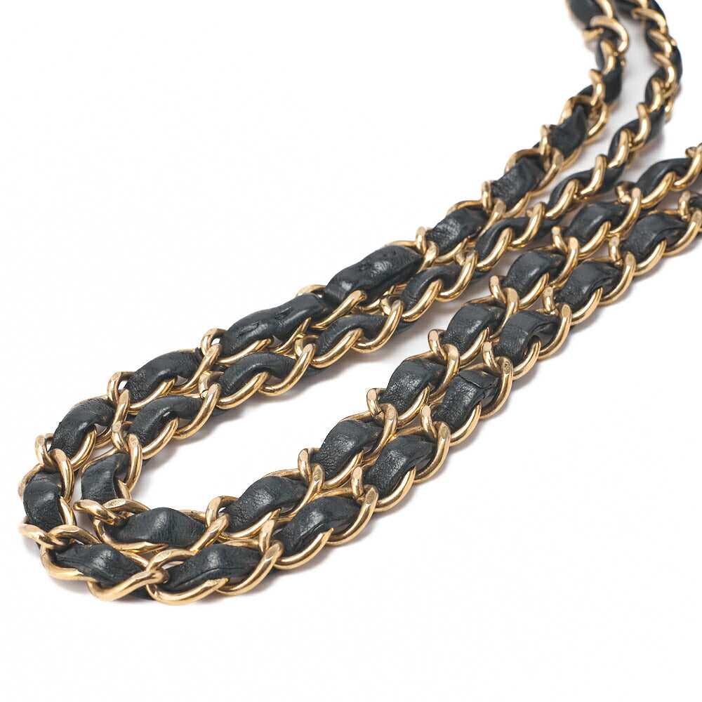 CHANEL Chain Shoulder Bag Matelasse Double Flap Lambskin Black Gold-Tone Hardware Pre-Owned - Vintage La Charme