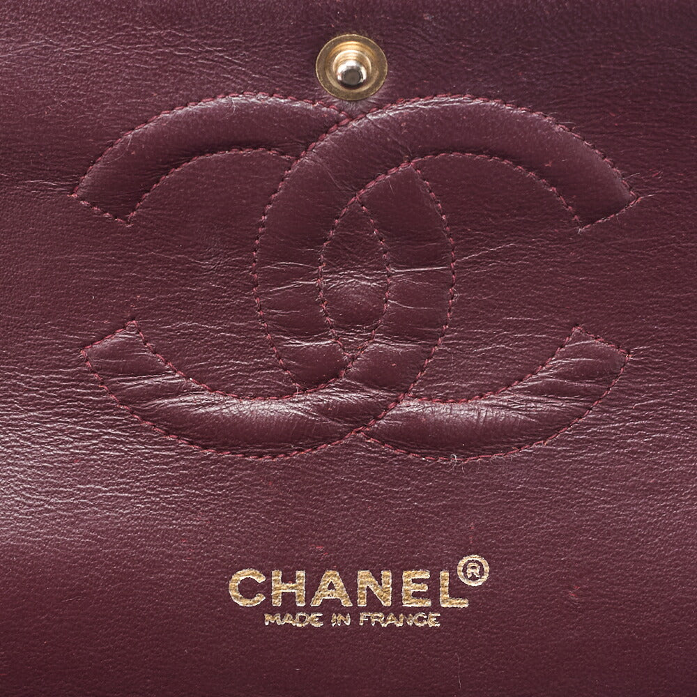 CHANEL Chain Shoulder Bag Matelasse Double Flap Lambskin Black Gold-Tone Hardware Pre-Owned - Vintage La Charme