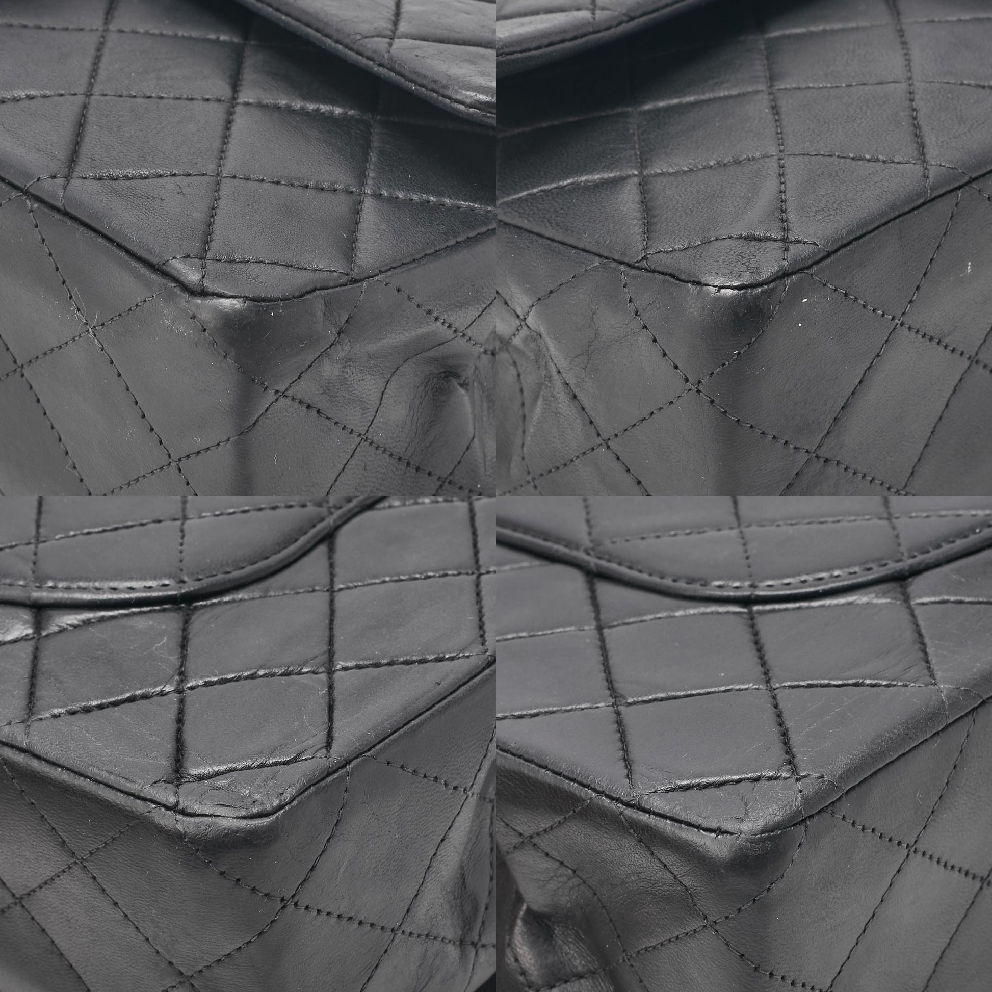 CHANEL Chain Shoulder Bag Matelasse Double Flap Lambskin Black Gold-Tone Hardware Pre-Owned - Vintage La Charme