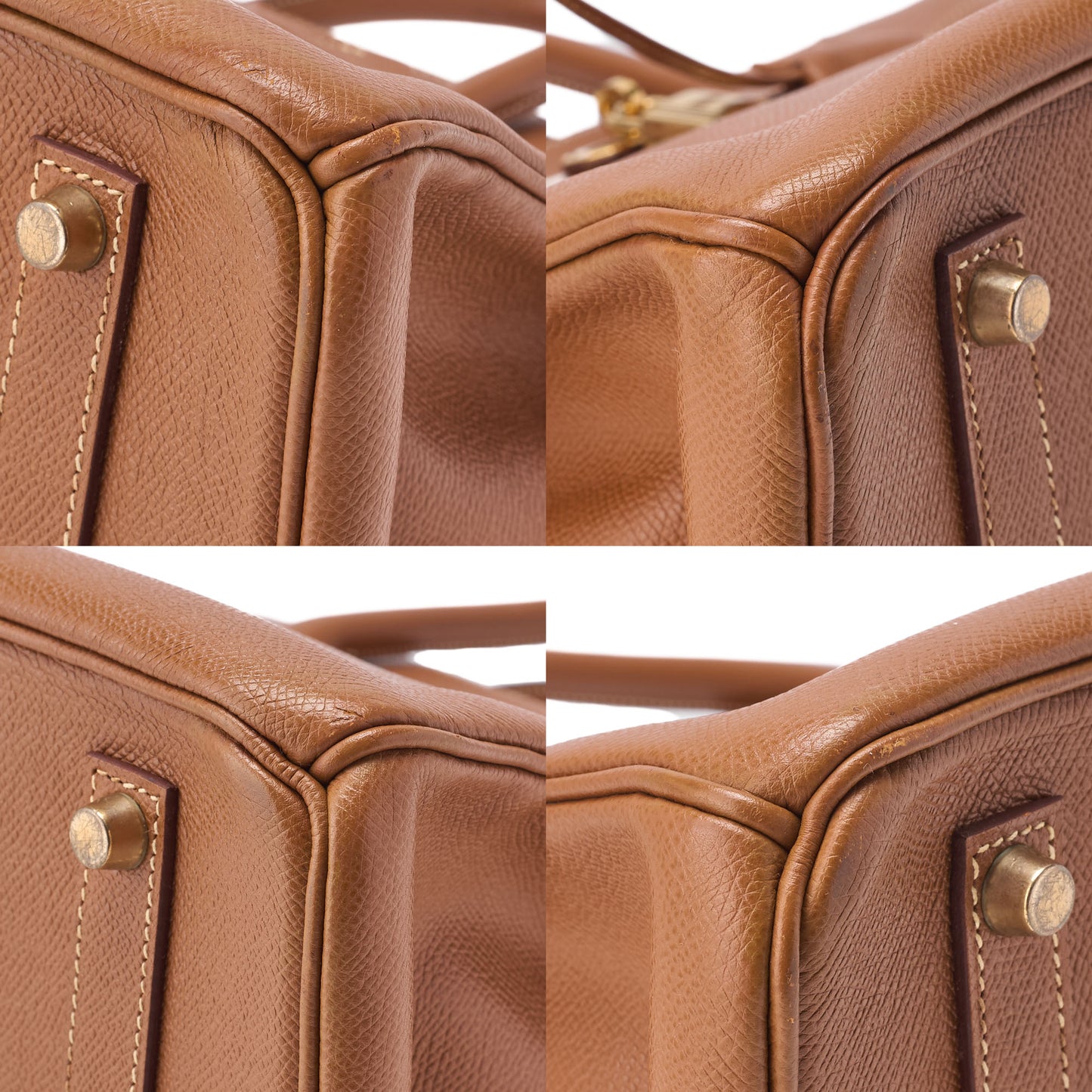 HERMES Birkin 35 Handbag Kushbel Gold Gold-Tone Hardware Pre-Owned - Vintage La Charme