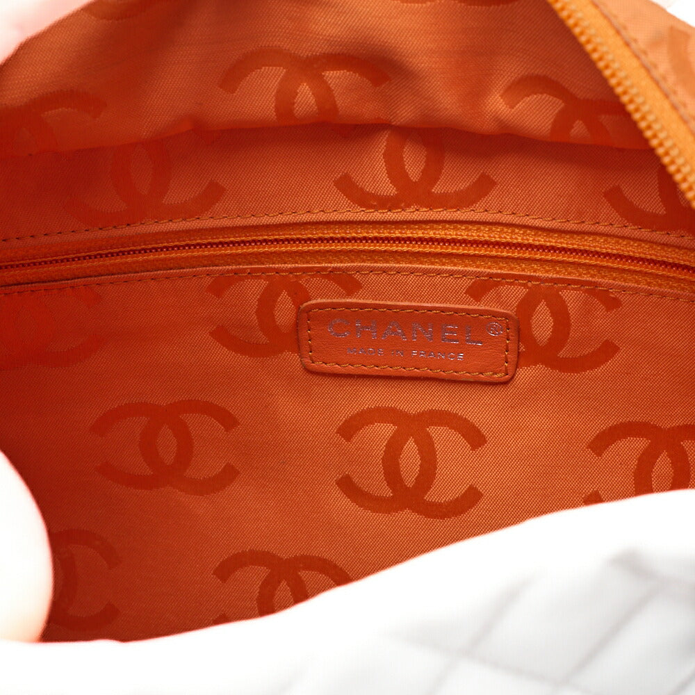 CHANEL Tote Bag Matelasse Calfskin Python White Silver-Tone Hardware Pre-Owned - Vintage La Charme