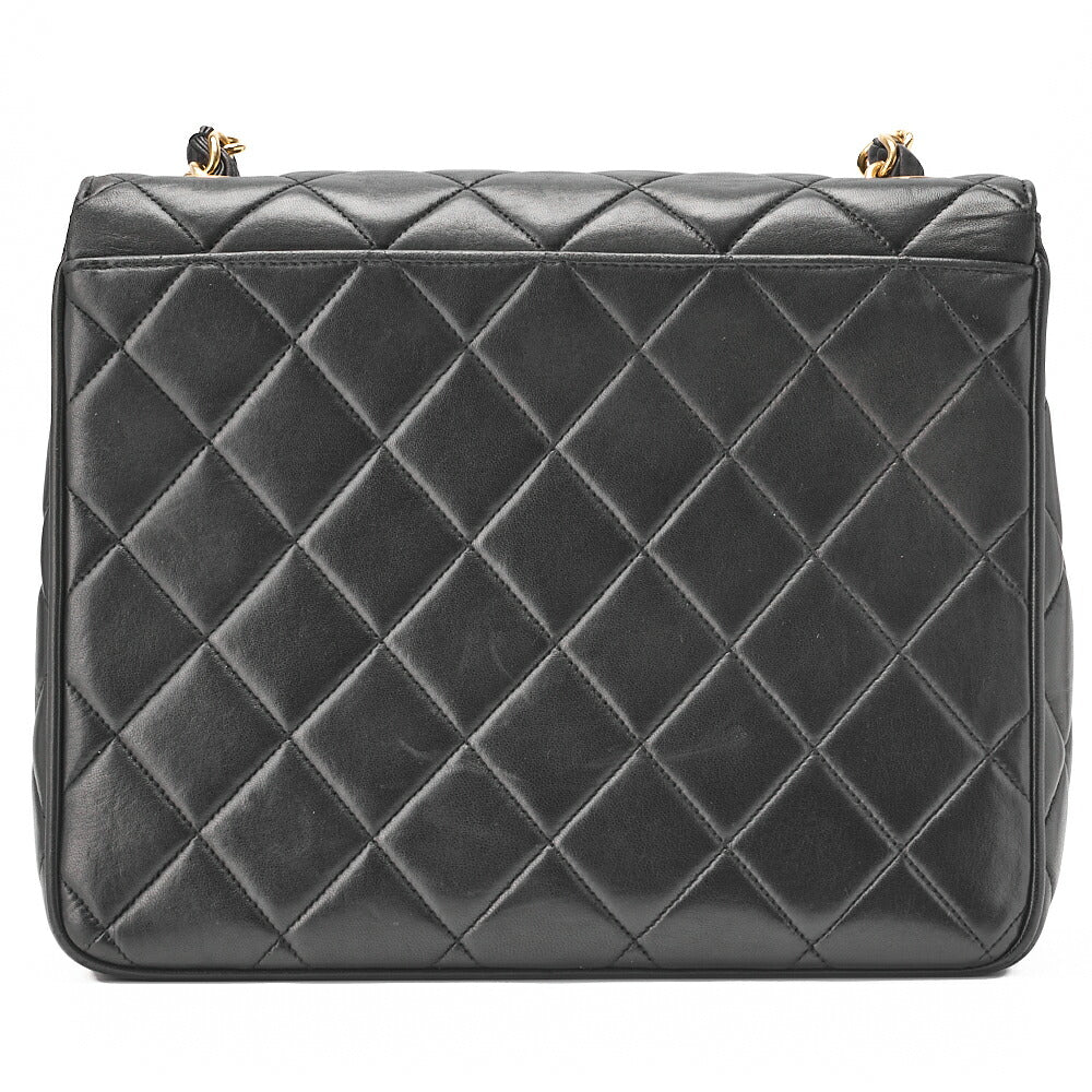 CHANEL Shoulder Bag, Deca Matelasse, Lambskin, Black, Gold-Tone Hardware, Pre-Owned - Vintage La Charme