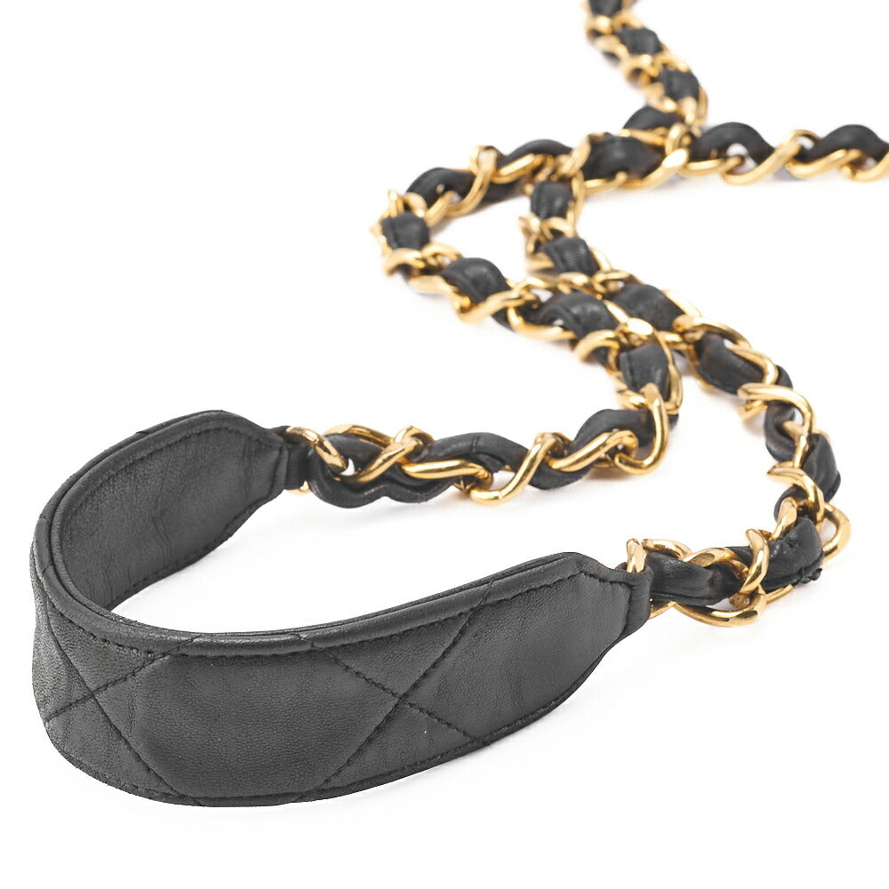CHANEL Shoulder Bag, Deca Matelasse, Lambskin, Black, Gold-Tone Hardware, Pre-Owned - Vintage La Charme
