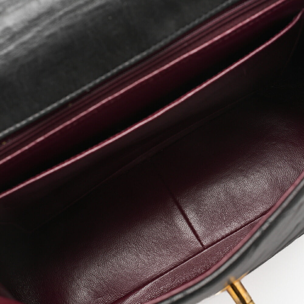 CHANEL Shoulder Bag, Deca Matelasse, Lambskin, Black, Gold-Tone Hardware, Pre-Owned - Vintage La Charme