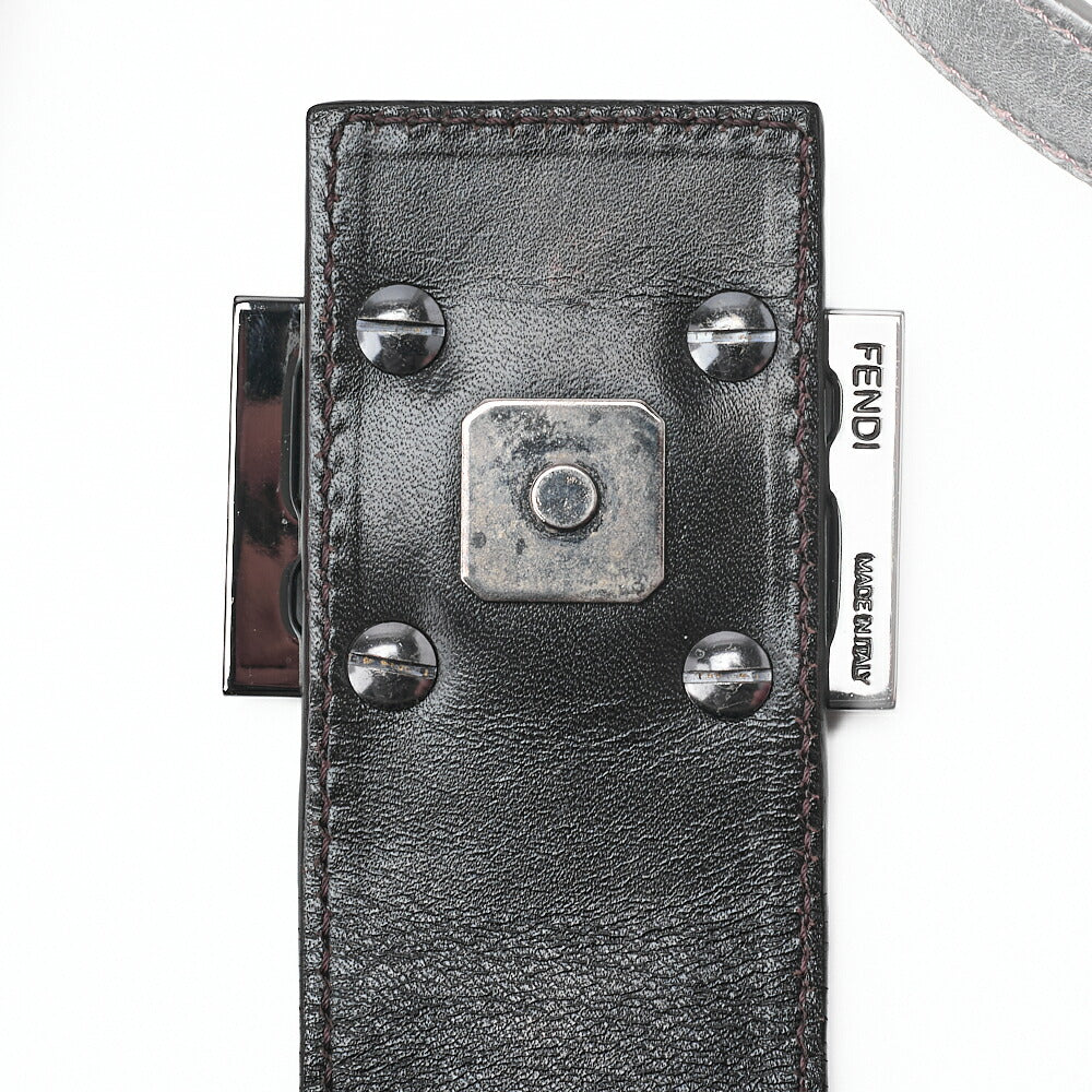 Fendi One Shoulder Bag, Zucchino Canvas, Leather, Brown, Silver-Tone Hardware, Pre-Owned - Vintage La Charme