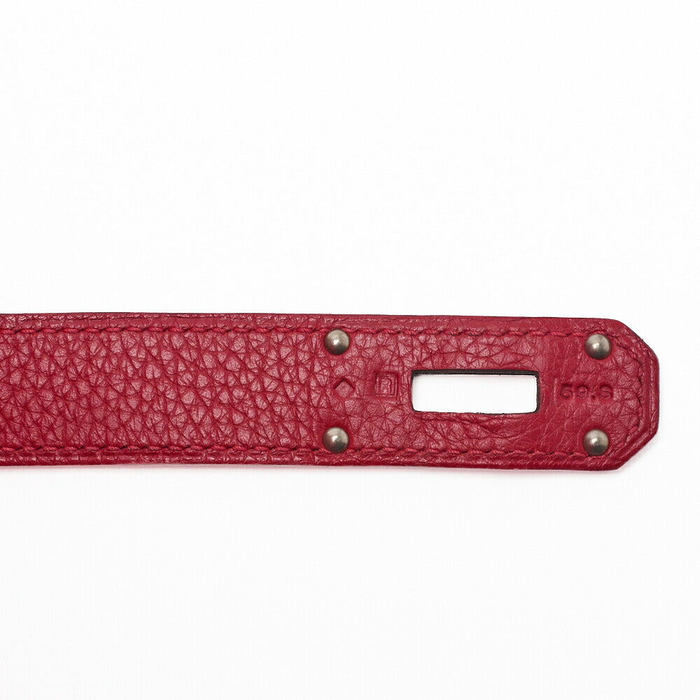 HERMES Shoulder Bag Gypsiere 34, Tryon Clemence, Rouge Casaque, Silver-Tone Hardware, Pre-Owned - Vintage La Charme