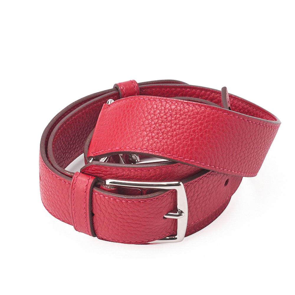 HERMES Shoulder Bag Gypsiere 34, Tryon Clemence, Rouge Casaque, Silver-Tone Hardware, Pre-Owned - Vintage La Charme