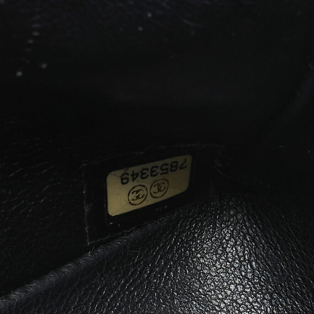 CHANEL Shoulder Bag, Matelasse W Flap 25 Icon Print, Canvas, Black, Gold-Tone Hardware, Pre-Owned - Vintage La Charme