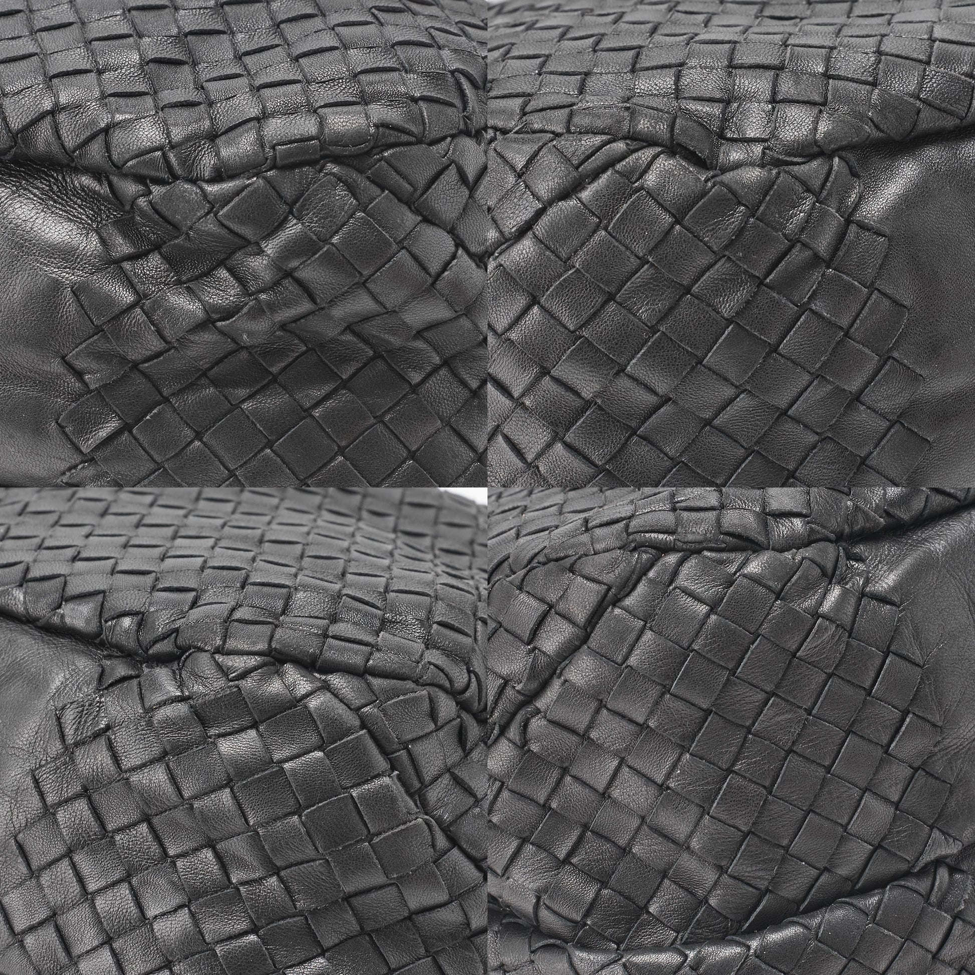 Bottega Veneta Shoulder Tote Bag Intrecciato Lambskin Black Gold-Tone Hardware Pre-Owned - Vintage La Charme