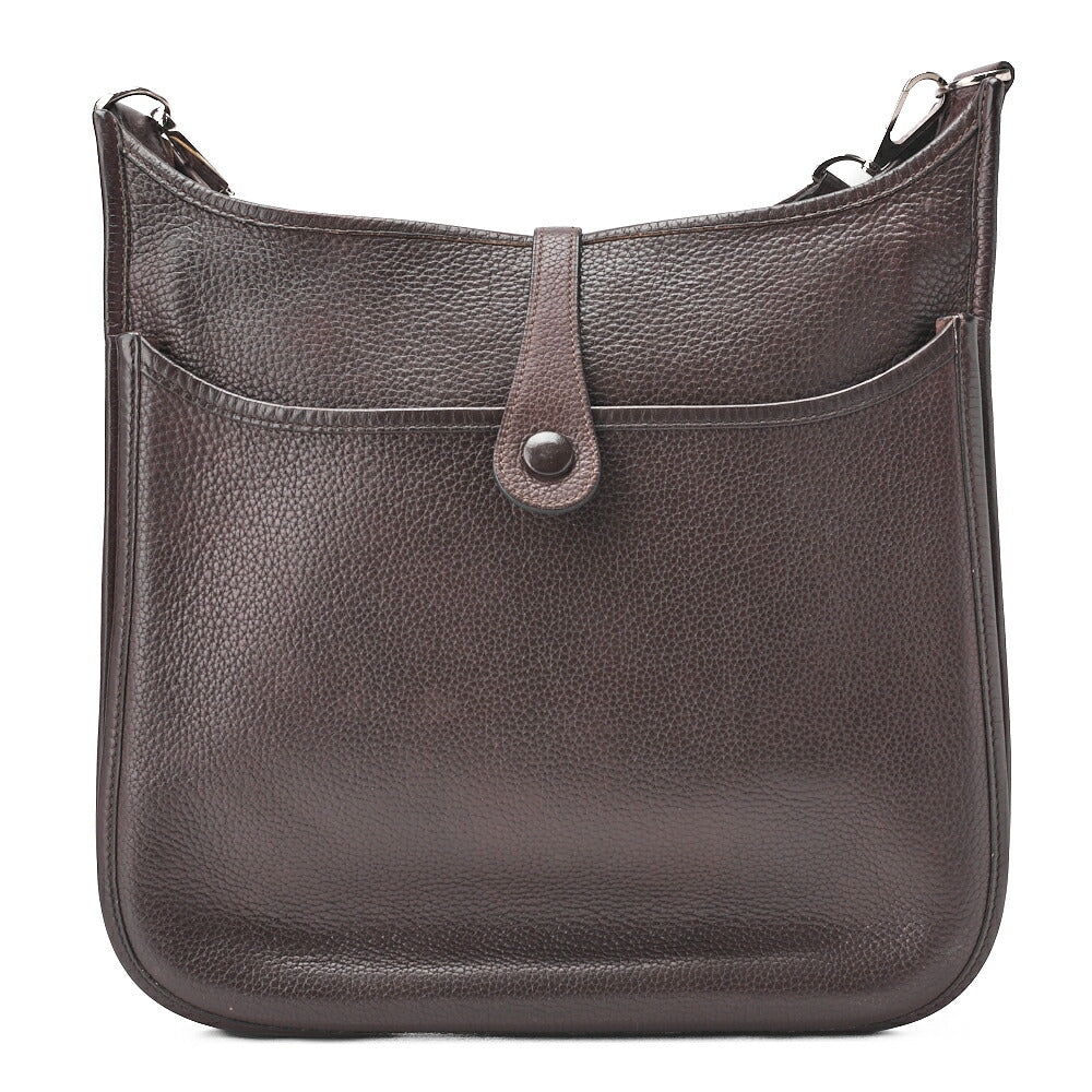 HERMES Shoulder Bag, Evelyn PM 2 de, Tryon Clemence, Brown, Silver-Tone Hardware, Pre-Owned - Vintage La Charme