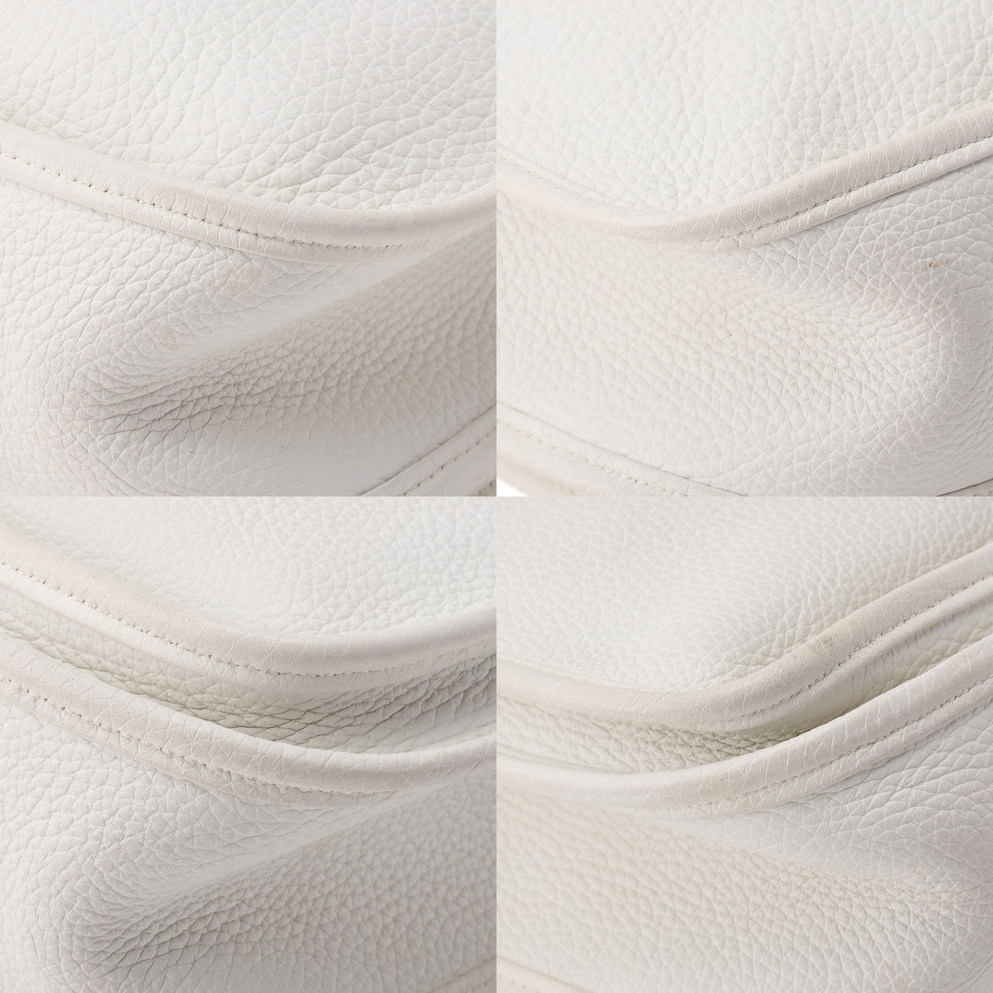 HERMES Shoulder Bag, Evelyn GM 3 Trois, Tryon Clemence, White, Silver-Tone Hardware, Pre-Owned - Vintage La Charme