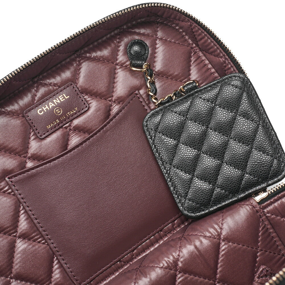 CHANEL Vanity Handbag, Matelasse, Caviar Skin, Black, Gold-Tone Hardware, Pre-Owned - Vintage La Charme