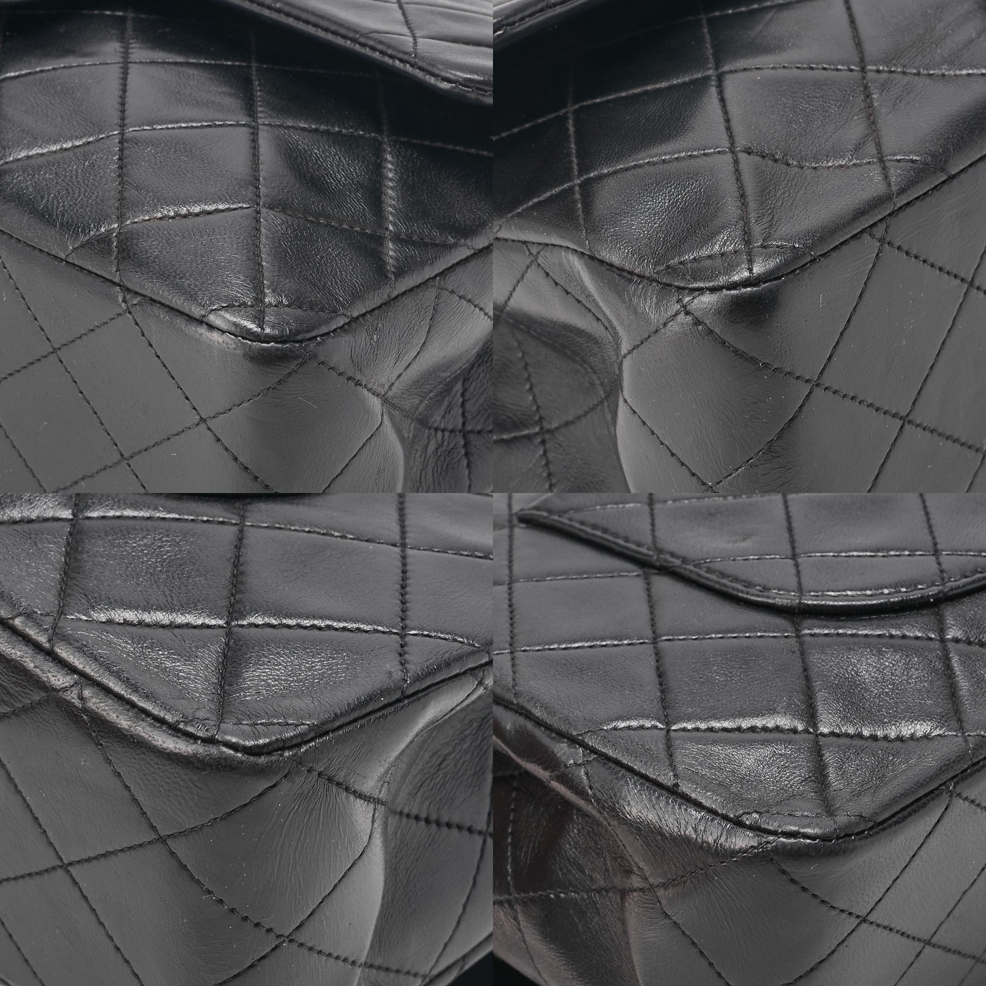 CHANEL Chain Shoulder Bag Matelasse Double Flap 25 Lambskin Black Gold-Tone Hardware Pre-Owned - Vintage La Charme