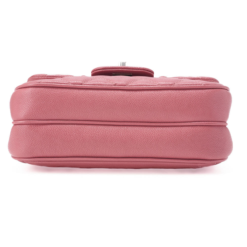 CHANEL Chain Shoulder Bag Mini Matelasse Caviar Leather Pink Silver-Tone Hardware Pre-Owned - Vintage La Charme