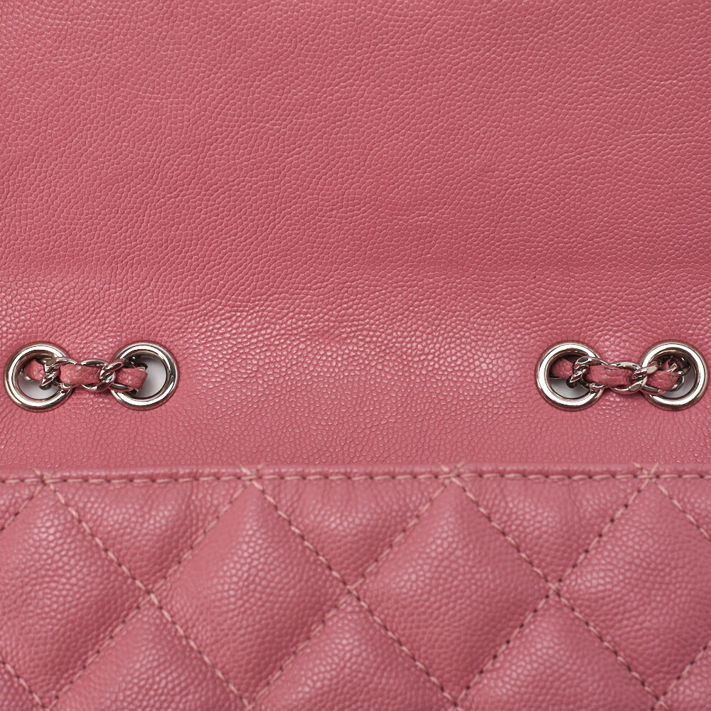 CHANEL Chain Shoulder Bag Mini Matelasse Caviar Leather Pink Silver-Tone Hardware Pre-Owned - Vintage La Charme