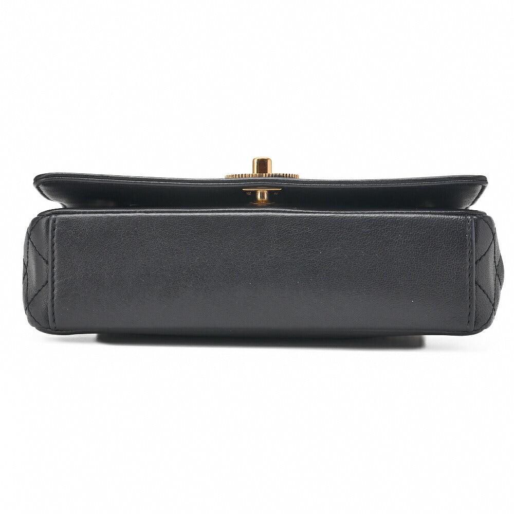 CHANEL Shoulder Bag Matelasse Calfskin Navy Gold-Tone Hardware Pre-Owned - Vintage La Charme