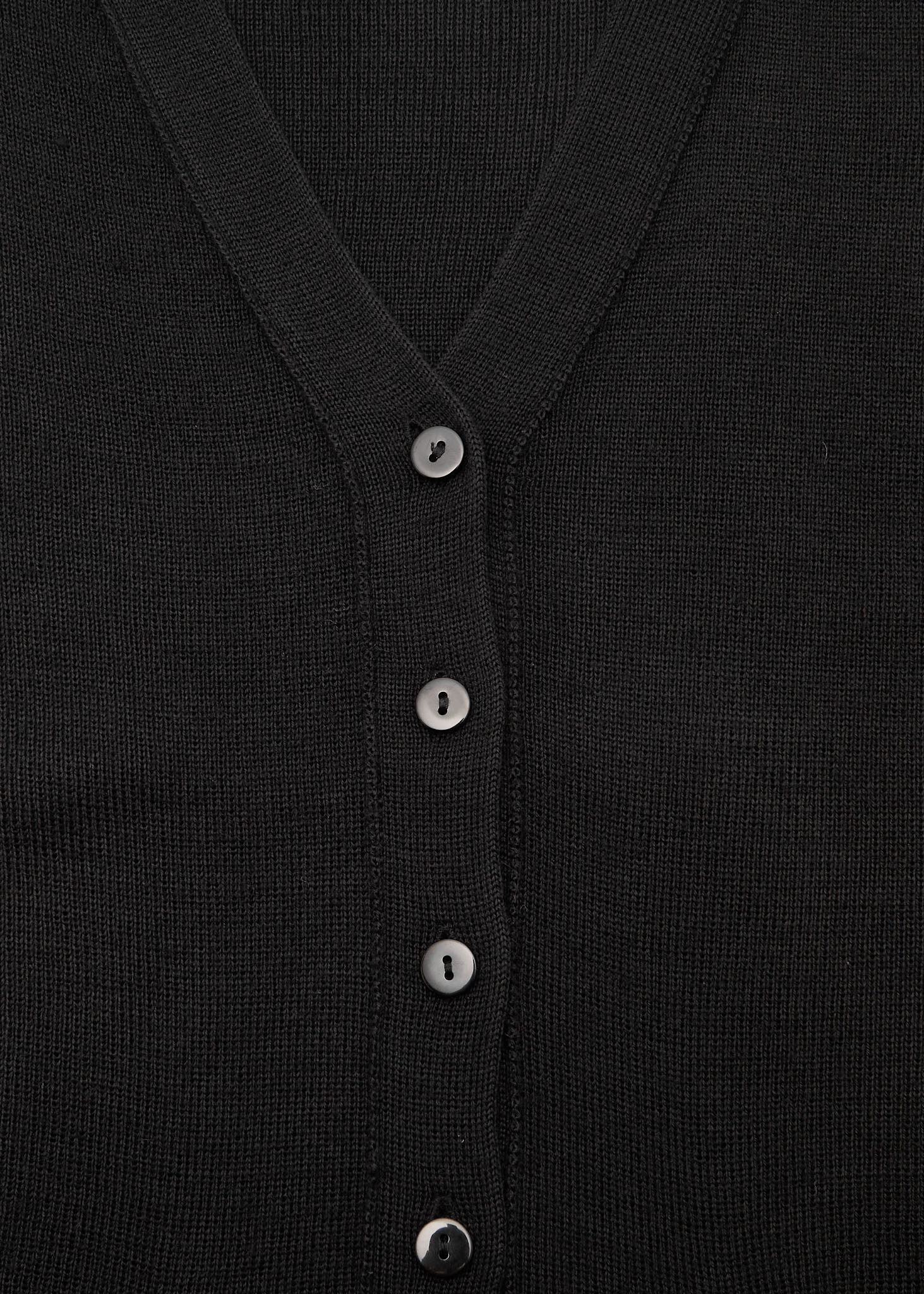 CHANEL Cardigan, Long Sleeve, Cut and Sew, Wool Blend, Black, Silver-Tone Hardware, Pre-Owned - Vintage La Charme