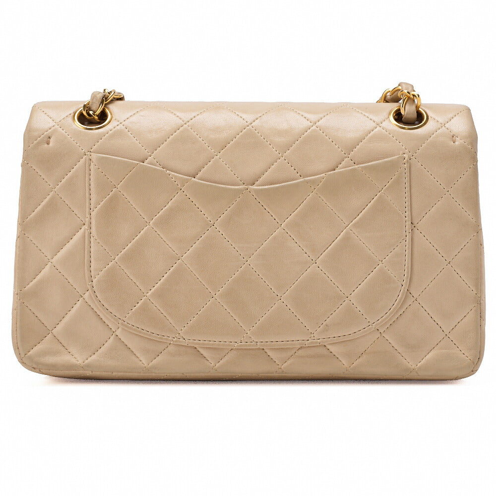Chanel Shoulder Bag Matelasse 23 Double Flap Chain Lambskin Beige Gold-Tone Hardware Pre-Owned - Vintage La Charme
