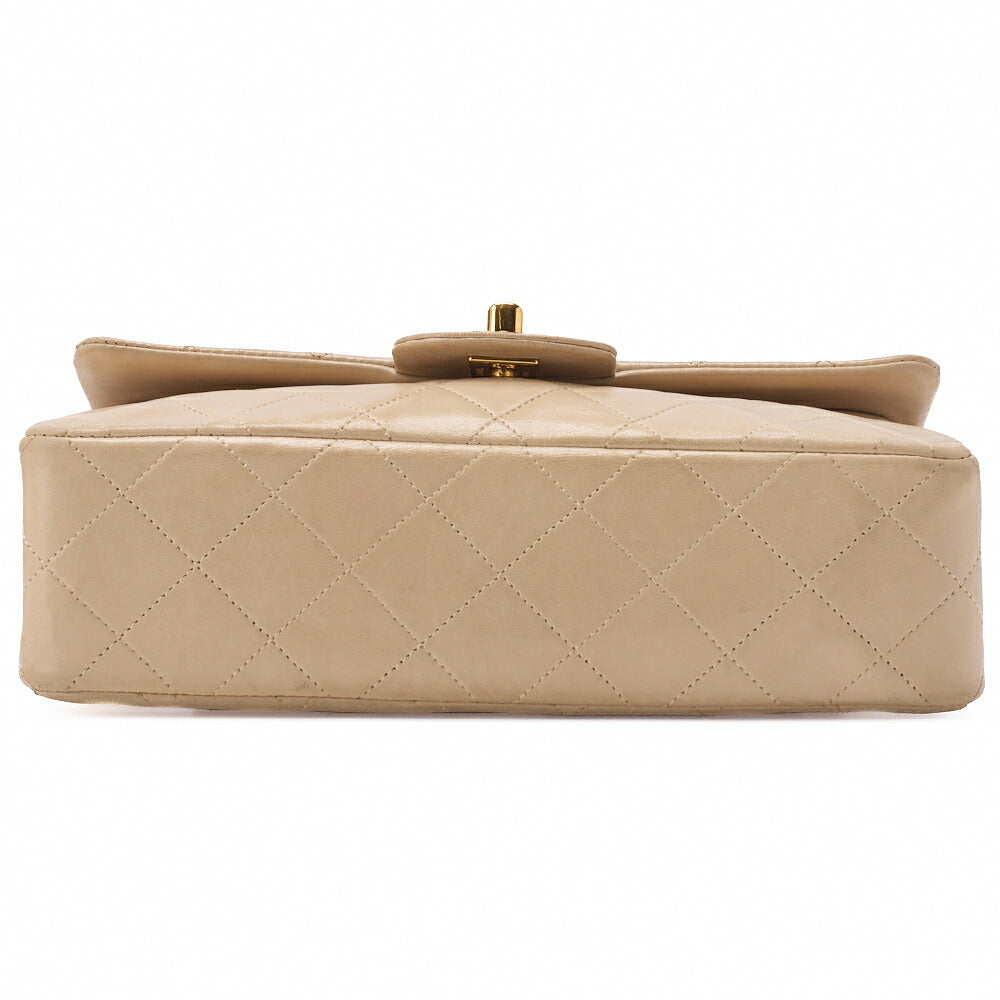 Chanel Shoulder Bag Matelasse 23 Double Flap Chain Lambskin Beige Gold-Tone Hardware Pre-Owned - Vintage La Charme