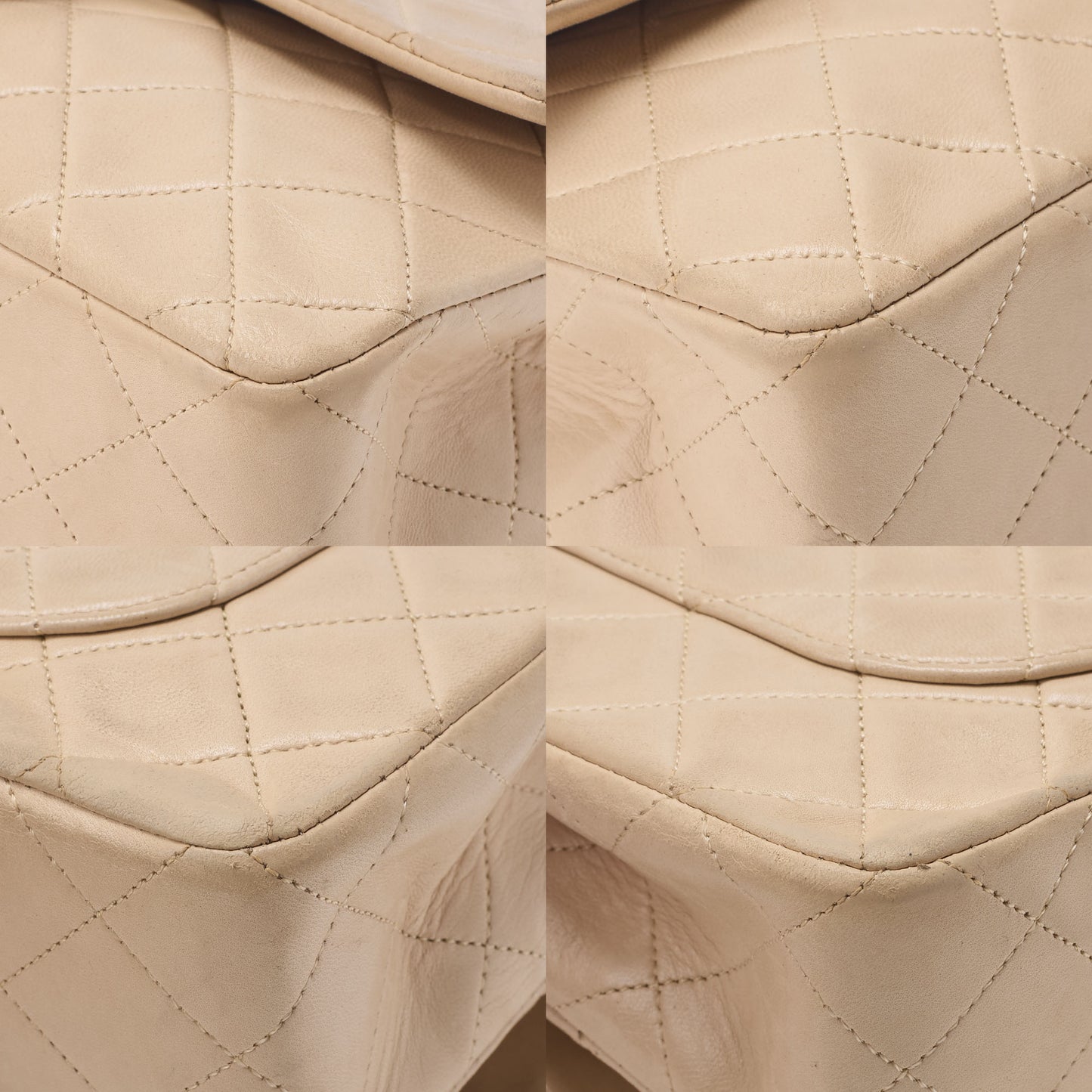 Chanel Shoulder Bag Matelasse 23 Double Flap Chain Lambskin Beige Gold-Tone Hardware Pre-Owned - Vintage La Charme