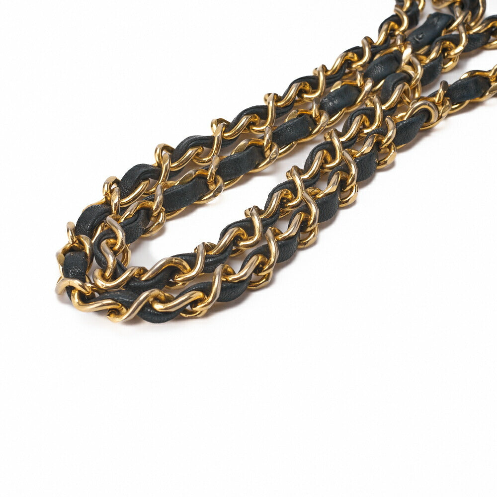 CHANEL Chain Shoulder Bag Matelasse Lambskin Black Gold-Tone Hardware Pre-Owned - Vintage La Charme