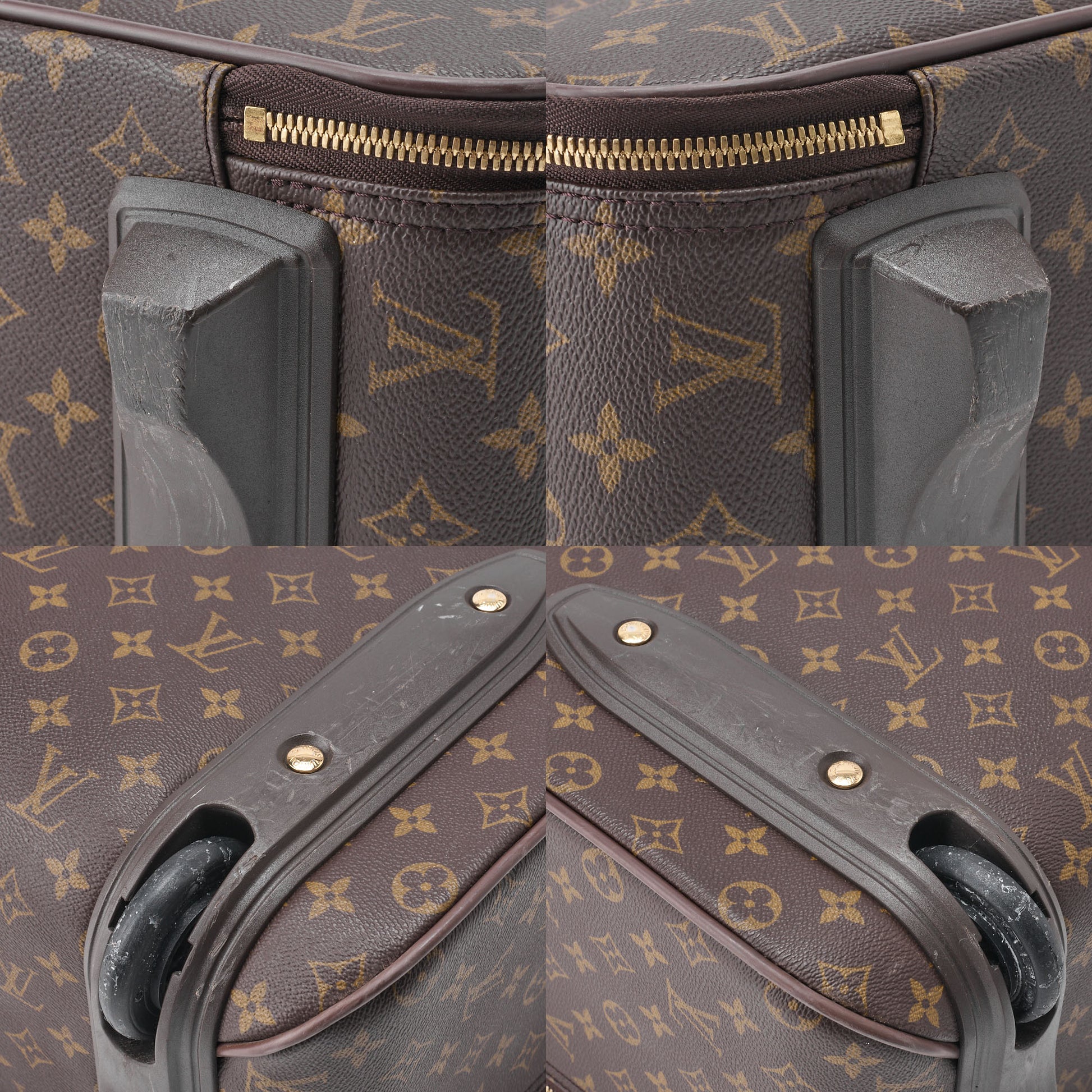 Louis Vuitton Suitcase Carry Case, Monogram, Canvas, Brown, Gold-Tone Hardware, Pre-Owned - Vintage La Charme