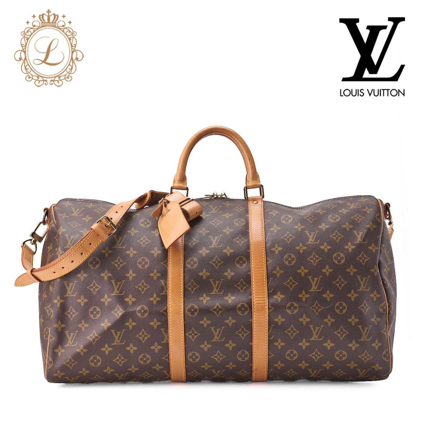 Louis Vuitton Shoulder Bag, Kipol Handli?re 55, Monogram, Canvas, Brown, Gold-Tone Hardware, Pre-Owned - Vintage La Charme