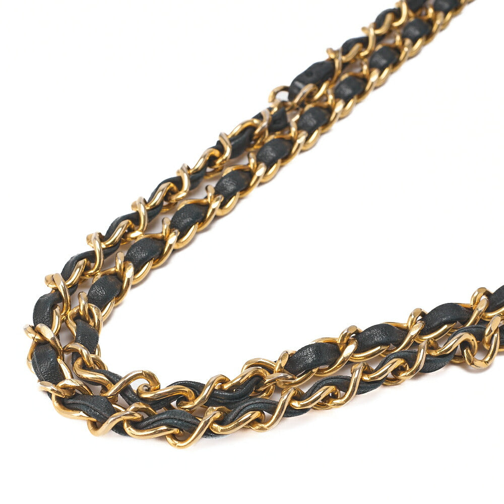 CHANEL Chain Shoulder Bag Matelasse Double Flap Lambskin Black Gold-Tone Hardware Pre-Owned - Vintage La Charme