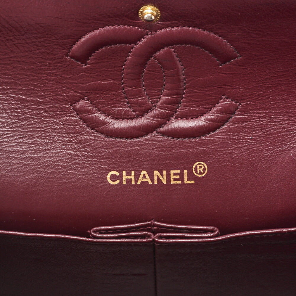 CHANEL Chain Shoulder Bag Matelasse Double Flap Lambskin Black Gold-Tone Hardware Pre-Owned - Vintage La Charme