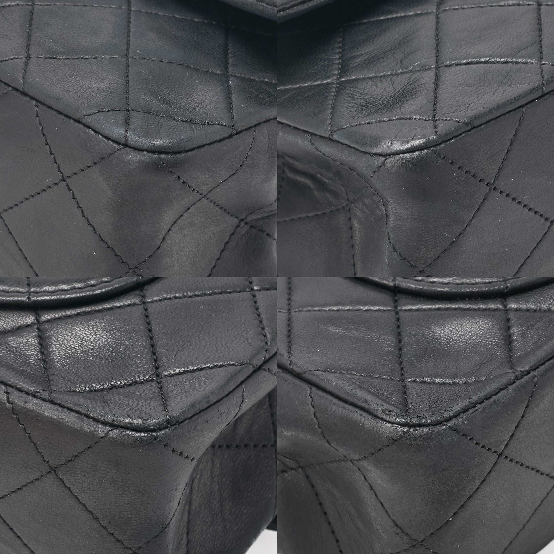 CHANEL Chain Shoulder Bag Matelasse Double Flap Lambskin Black Gold-Tone Hardware Pre-Owned - Vintage La Charme