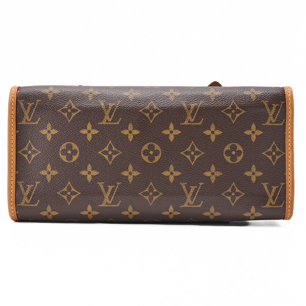 Louis Vuitton Tote Bag Monogram Popin Coolau Canvas Braun Goldfarbene Hardware Gebraucht