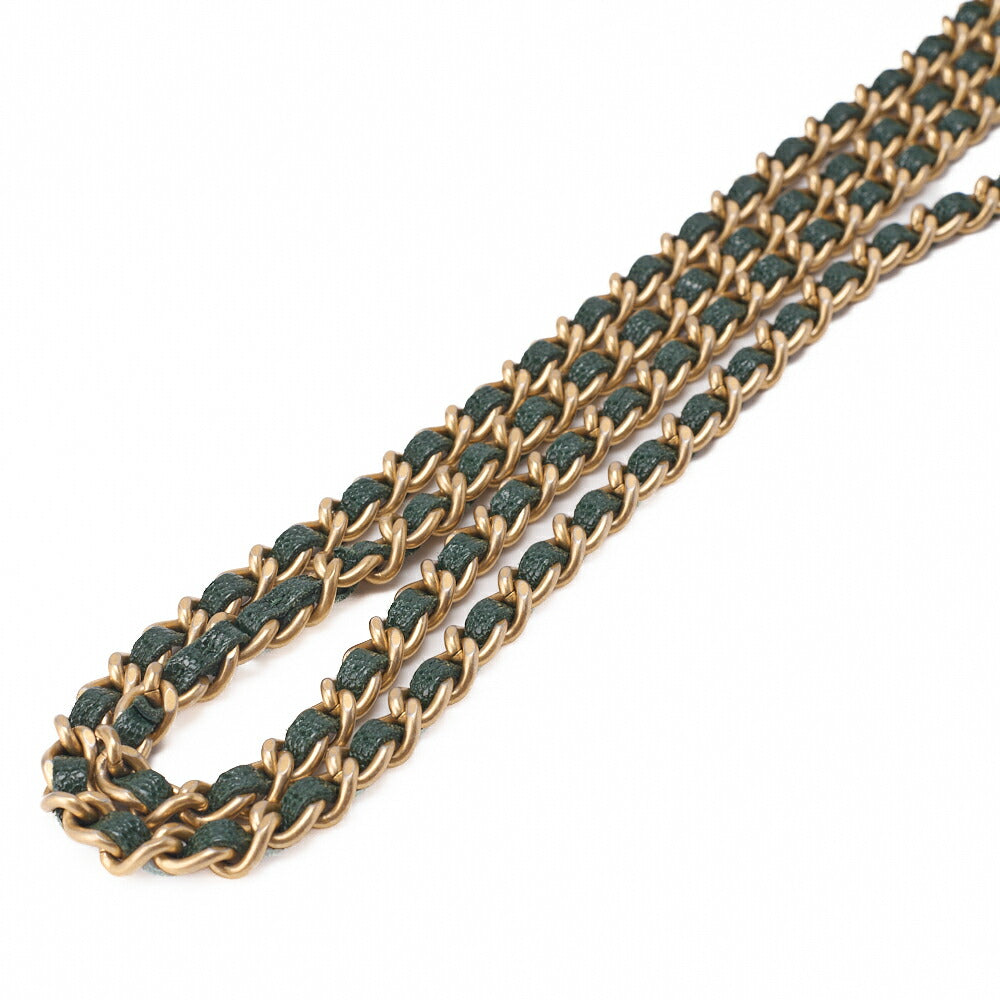 Chanel Boy Chanel Matelasse Chain Wallet Caviar Skin Schwarz Goldfarbene Hardware Gebraucht