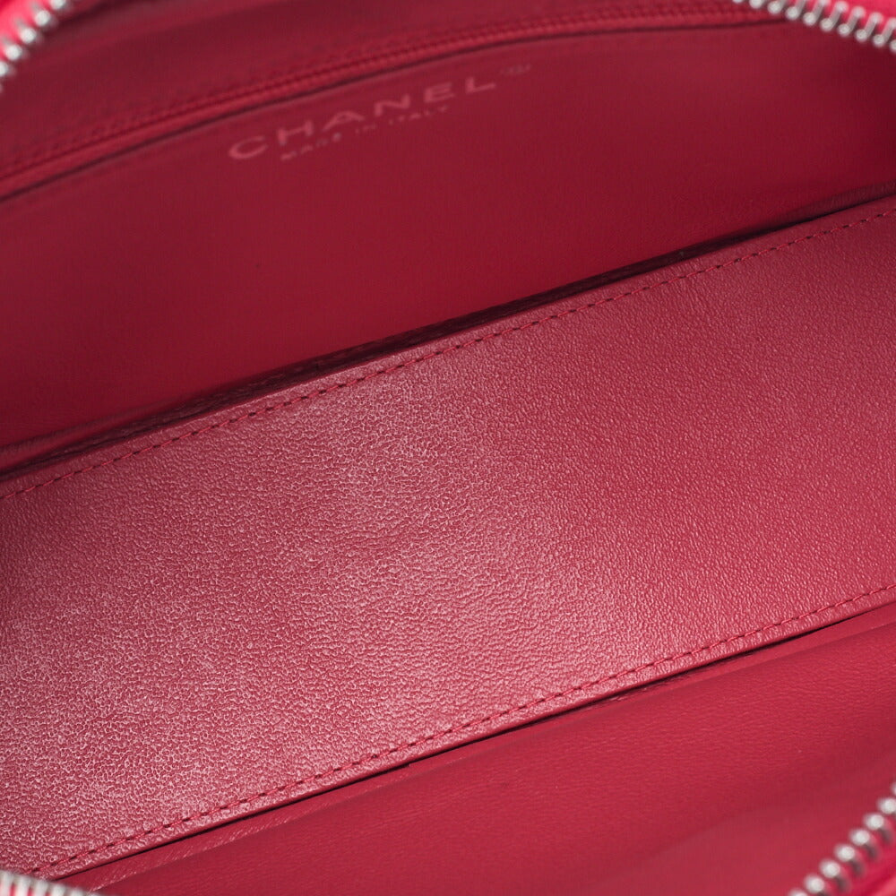 CHANEL Kette Umhängetasche Matelassé Caviar Skin Rose Pink Silberfarbene Hardware Gebraucht