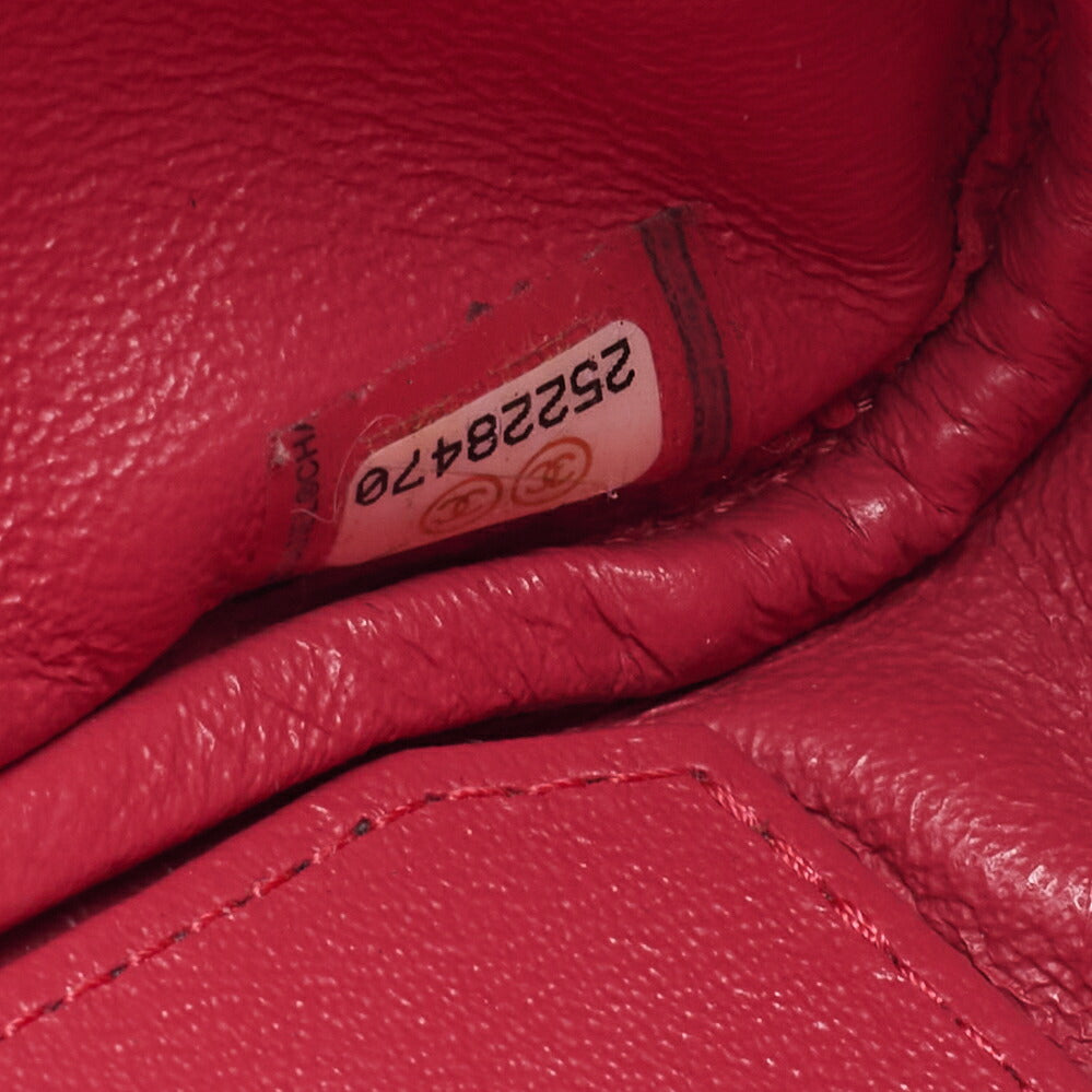 CHANEL Kette Umhängetasche Matelassé Caviar Skin Rose Pink Silberfarbene Hardware Gebraucht