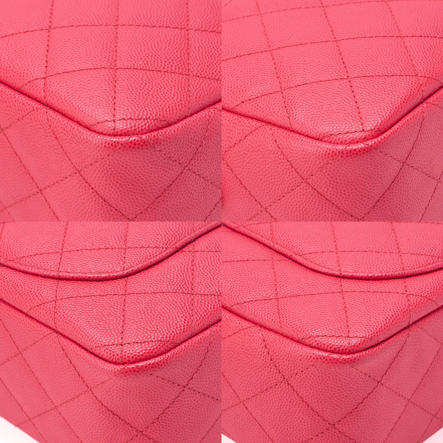 CHANEL Kette Umhängetasche Matelassé Caviar Skin Rose Pink Silberfarbene Hardware Gebraucht