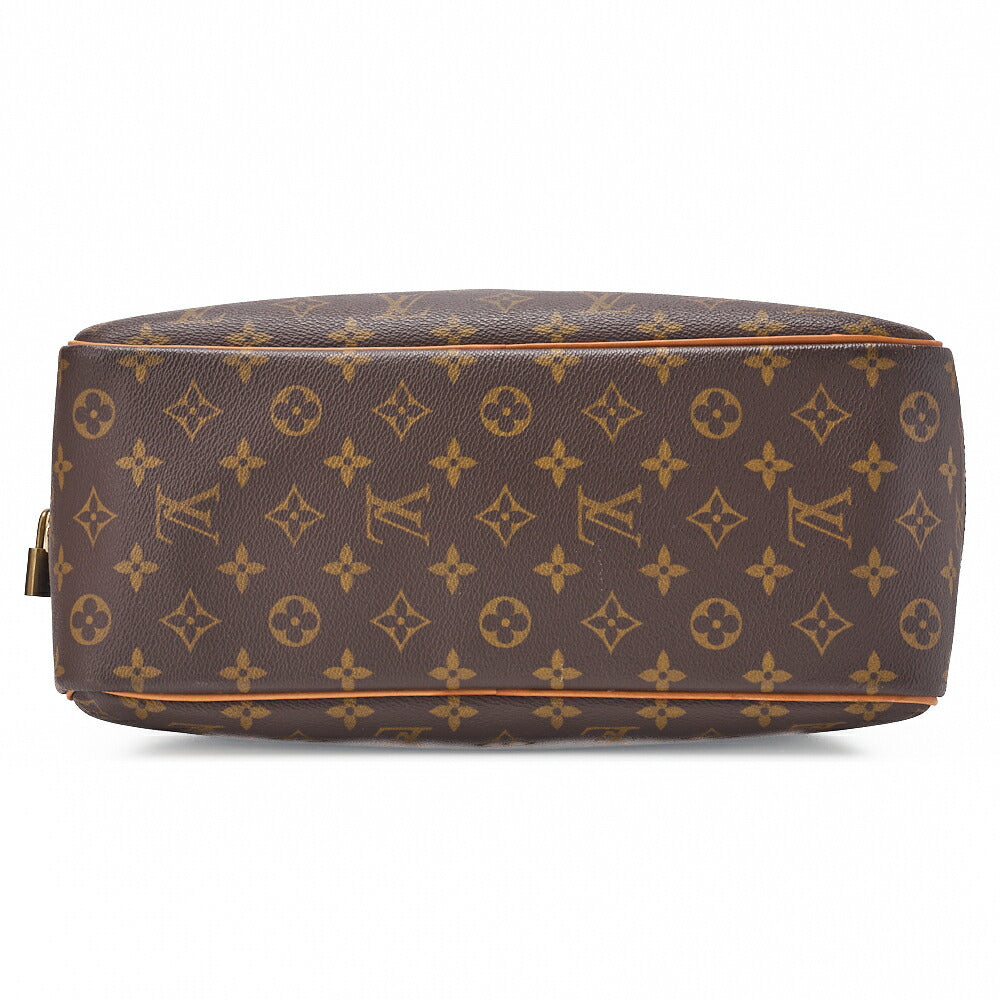 Louis Vuitton Handtasche, Monogram Deauville, Canvas, Braun, Goldfarbene Hardware, Gebraucht
