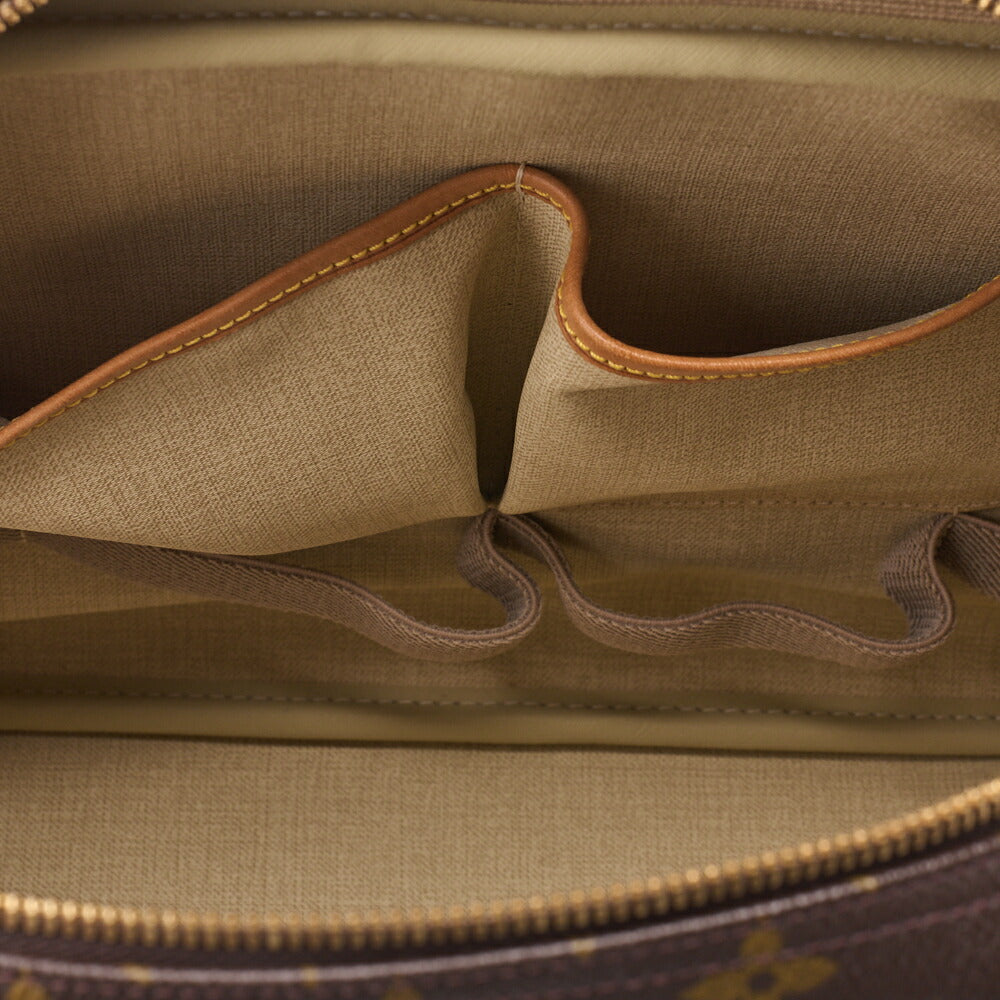 Louis Vuitton Handtasche, Monogram Deauville, Canvas, Braun, Goldfarbene Hardware, Gebraucht