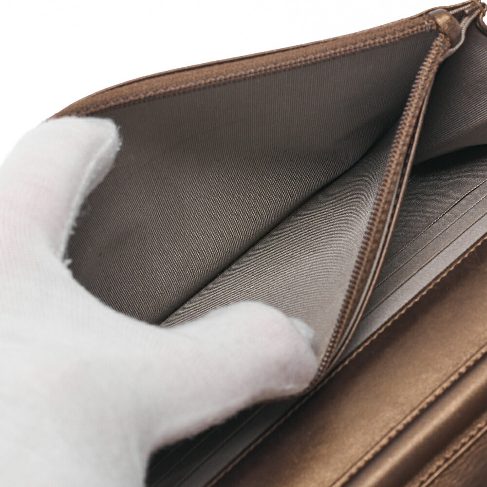 Chanel Kettenbrieftasche, Coco Mark, Kaviarhaut, Gold, goldfarbene Metallteile, gebraucht