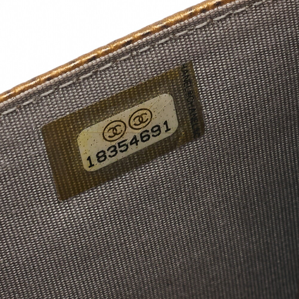 Chanel Kettenbrieftasche, Coco Mark, Kaviarhaut, Gold, goldfarbene Metallteile, gebraucht