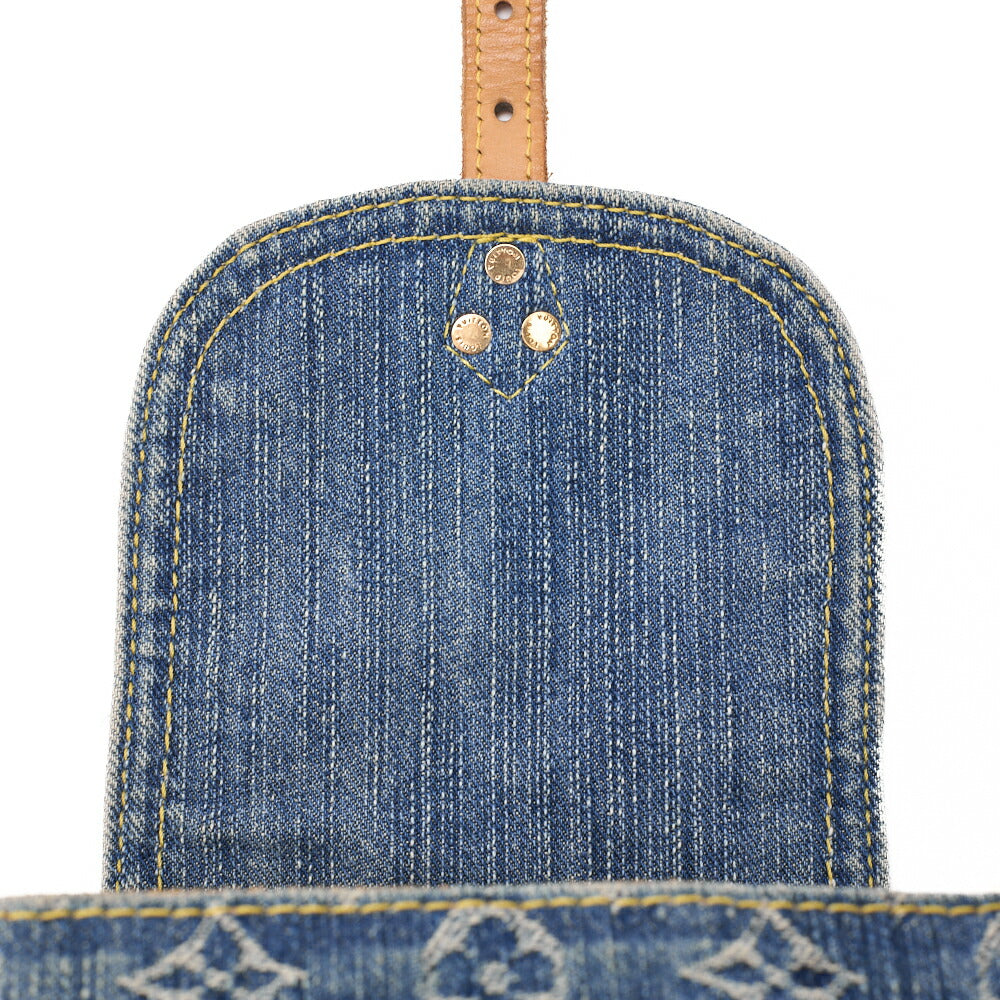 Louis Vuitton Shoulder Backpack Bag, Monogram Denim, Blue, Gold-Tone Hardware, Pre-Owned - Vintage La Charme